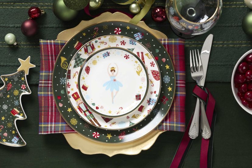 Nutcracker Ballet Accent Plates, Set of 4