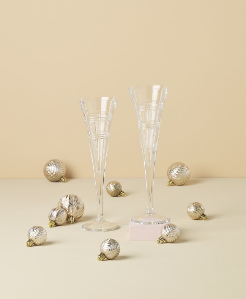 Hudson Toasting Flutes, Set of 2