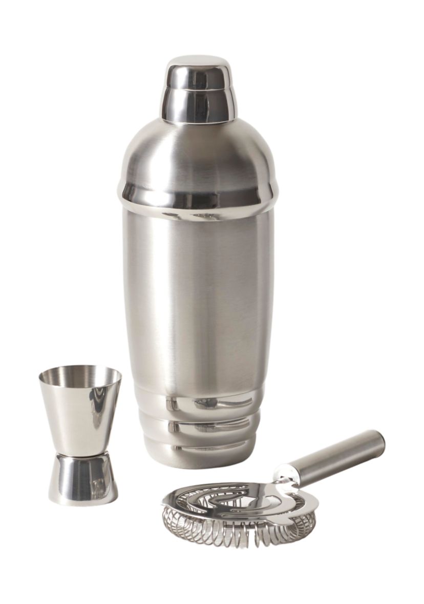 Tuscany Metal Shaker & Strainer Set