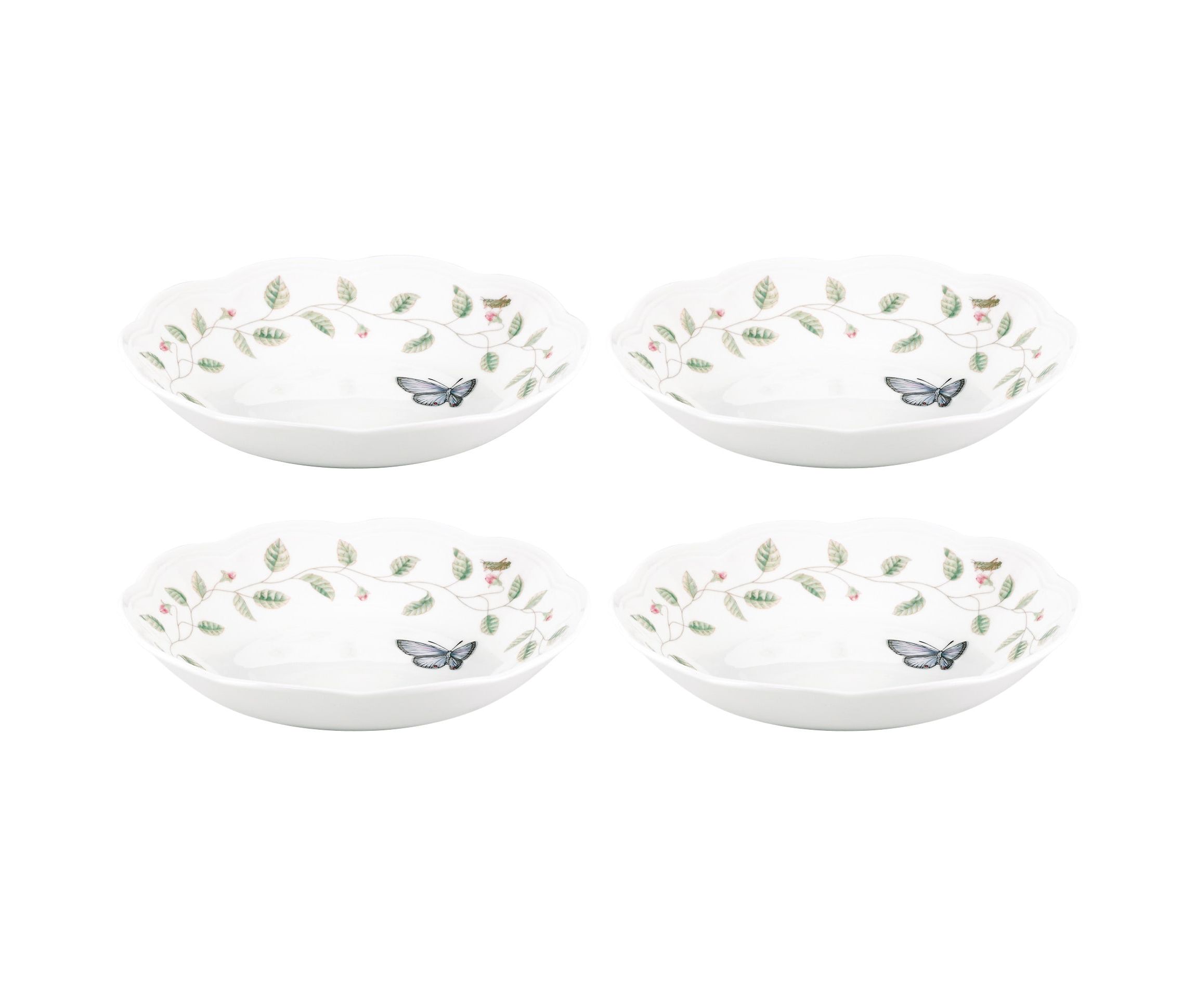 Butterfly Meadow 4-Piece Pasta Bowl Set