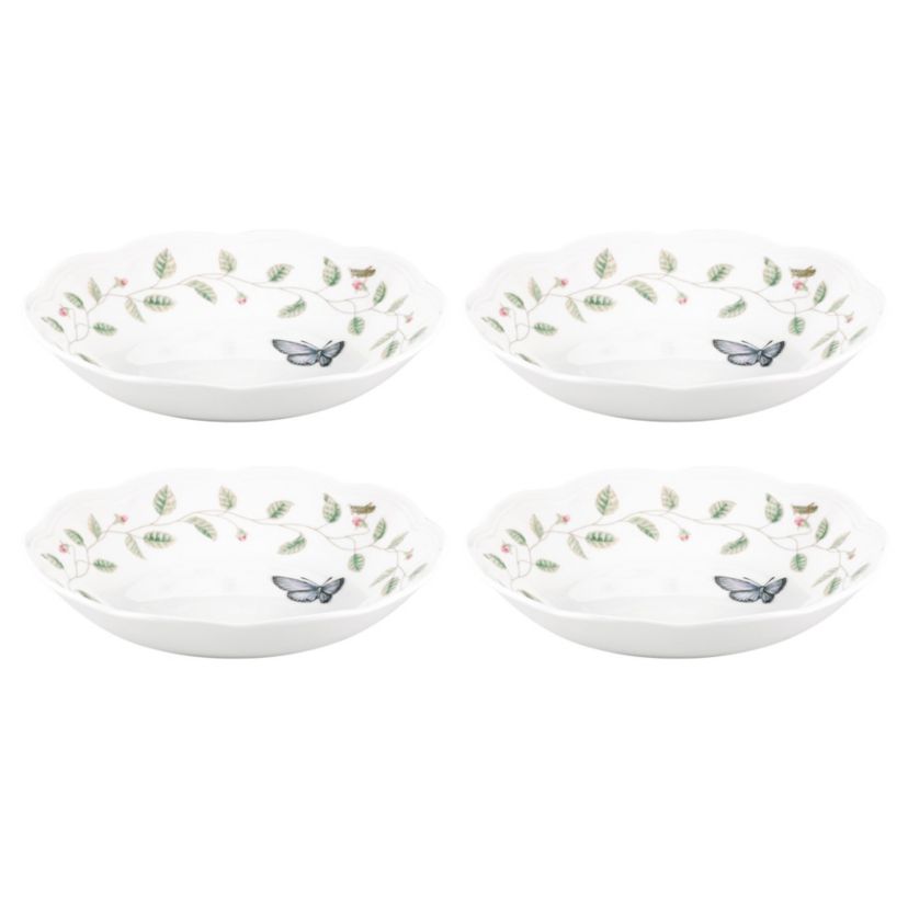 Butterfly Meadow 4-Piece Pasta Bowl Set