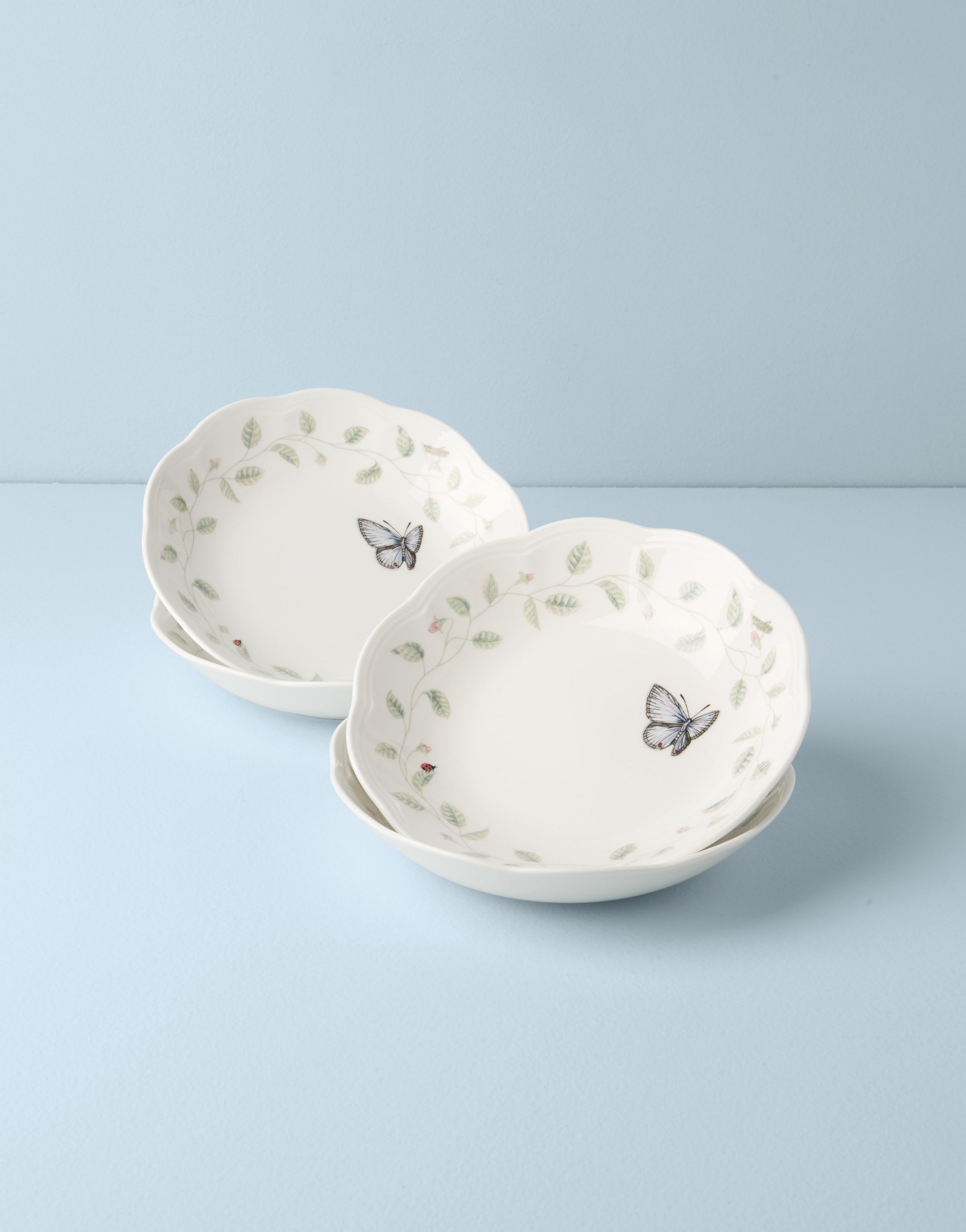 Butterfly Meadow 4-Piece Pasta Bowl Set