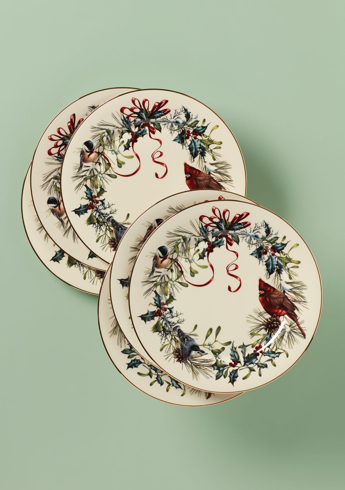 Winter Greetings 6-Piece Salad Plate Set