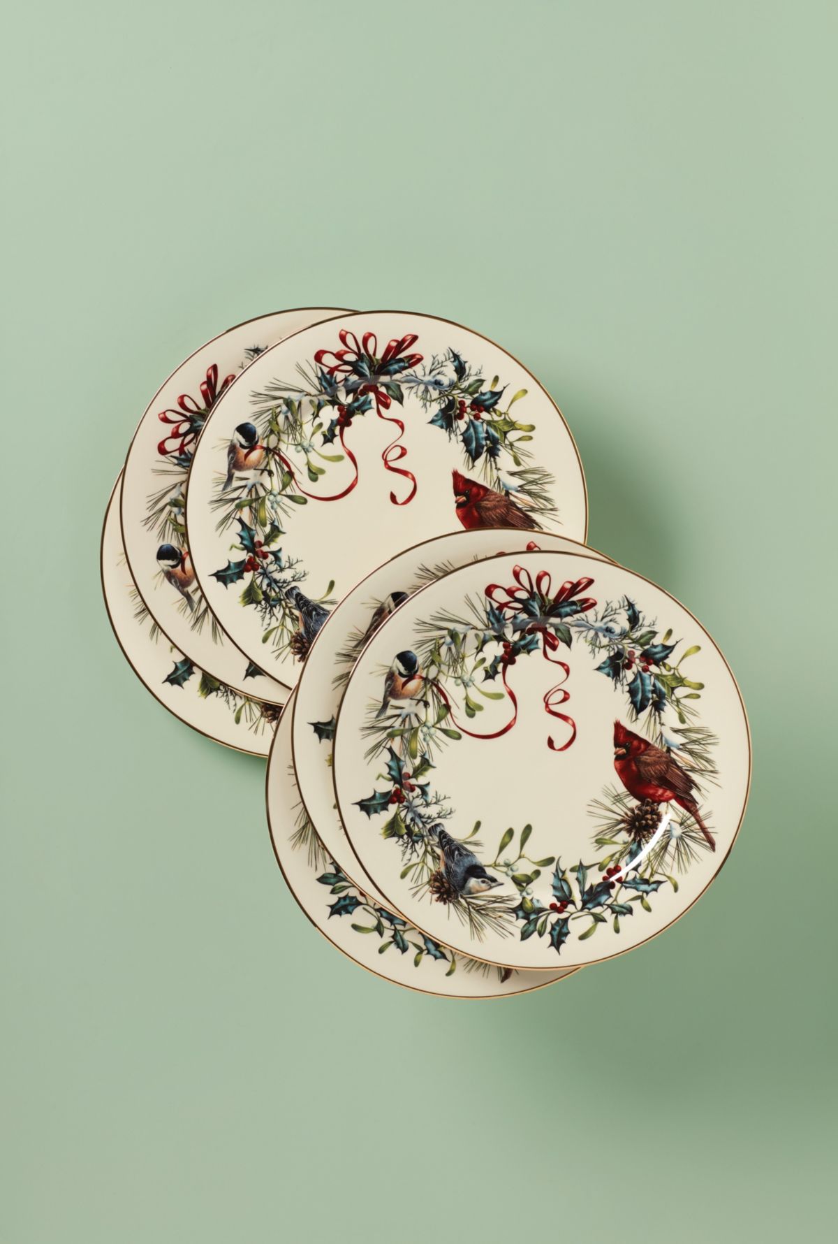 Winter Greetings 6-Piece Salad Plate Set