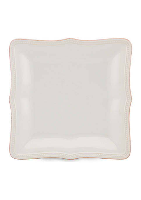 Lenox® French Perle Bead White Square Dinner Plate