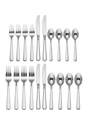 Lenox Pearl Platinum 20-Piece Flatware Set, Silver