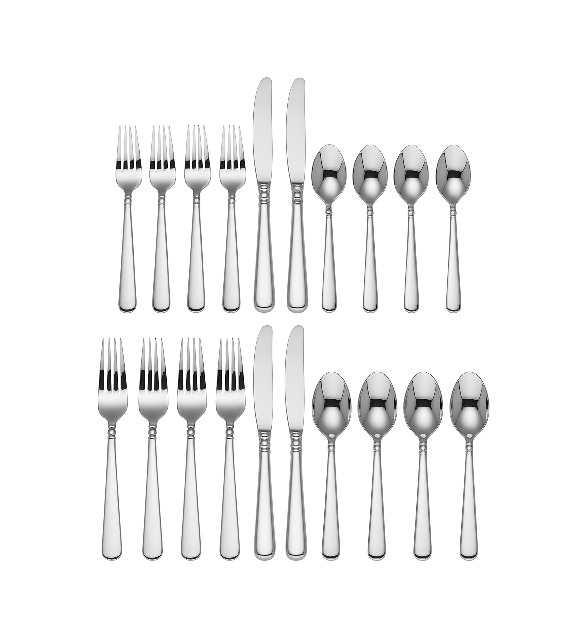 Pearl Platinum 20-Piece Flatware Set