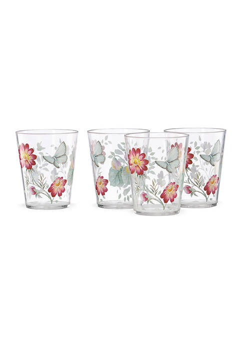 Lenox® Butterfly Meadow Acrylic 4-Piece Double Old Fashioned