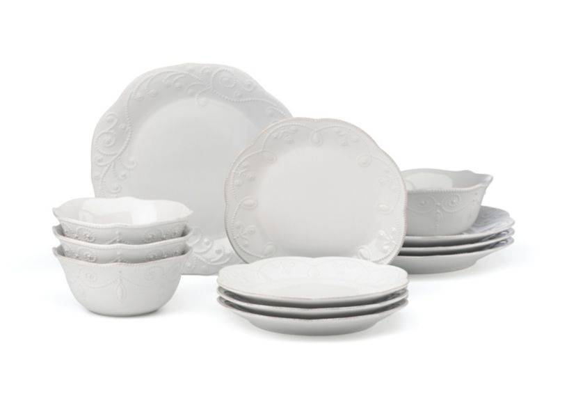 French Perle White&#8482; 12-piece Dinnerware Set