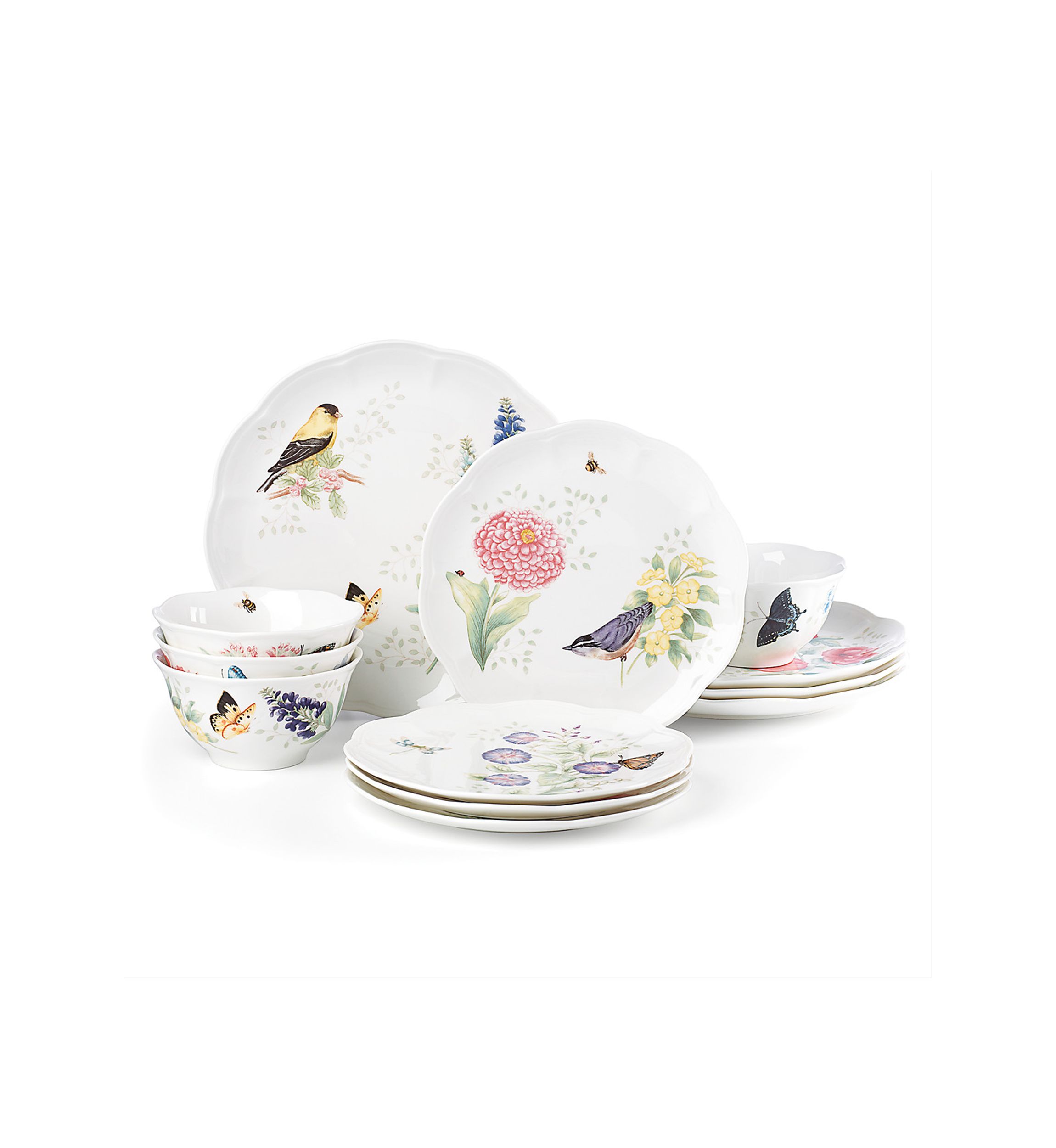 Butterfly Meadow Flutter 12-Piece Dinnerware Set
