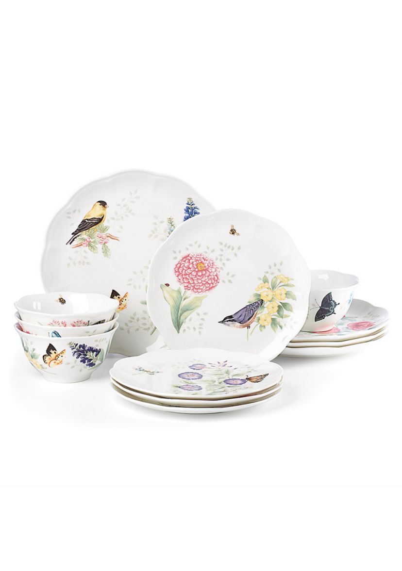 Butterfly Meadow Flutter 12-Piece Dinnerware Set