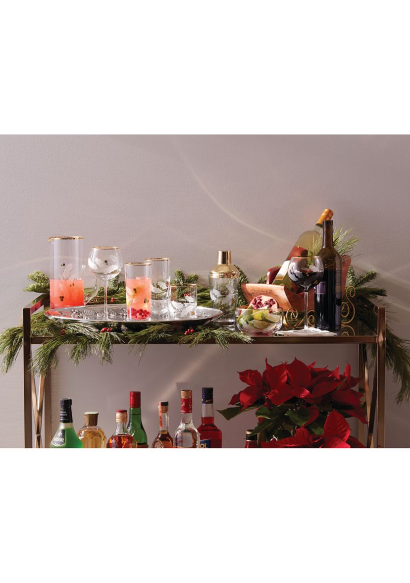 Holiday Gold 4-Piece Highball Glass Set