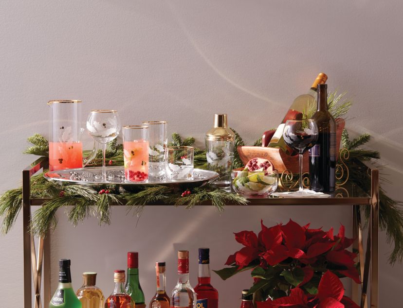 Holiday Gold 4-Piece Highball Glass Set