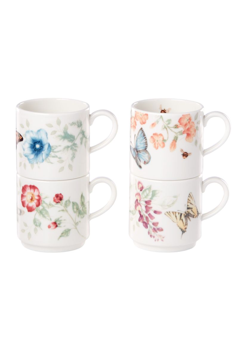 Butterfly Meadow Set of 4 Stacking Mugs