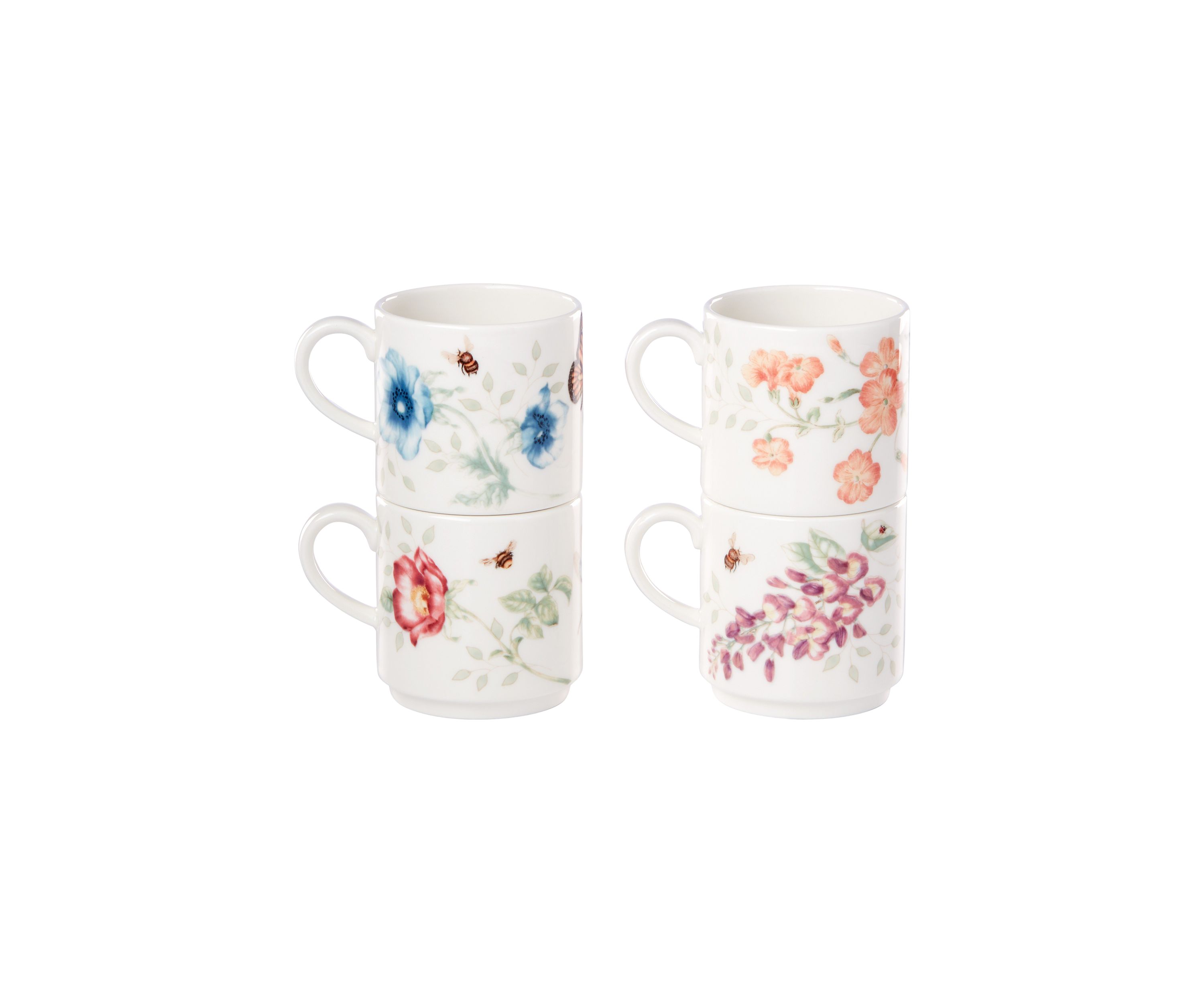 Butterfly Meadow Set of 4 Stacking Mugs