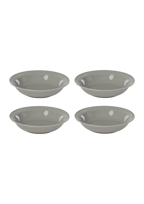 Profile Gray Stoneware Pasta Bowl Set of 4