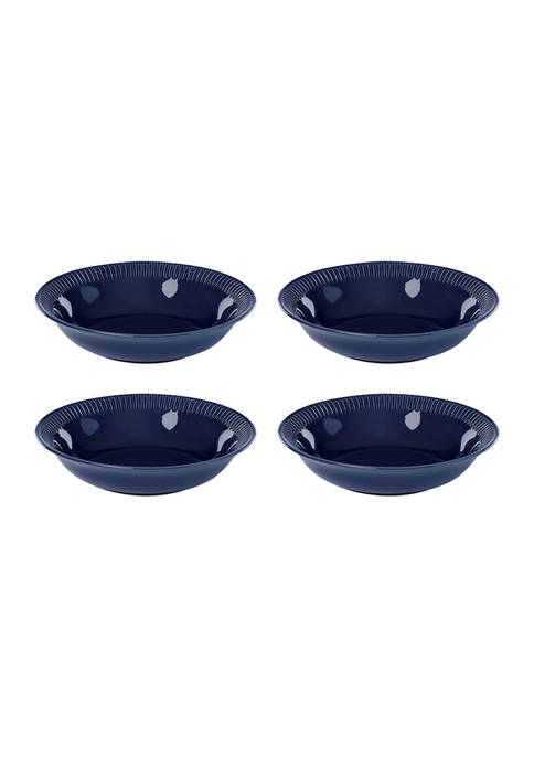 Profile Navy Stoneware Set of 4 Pasta Bowls