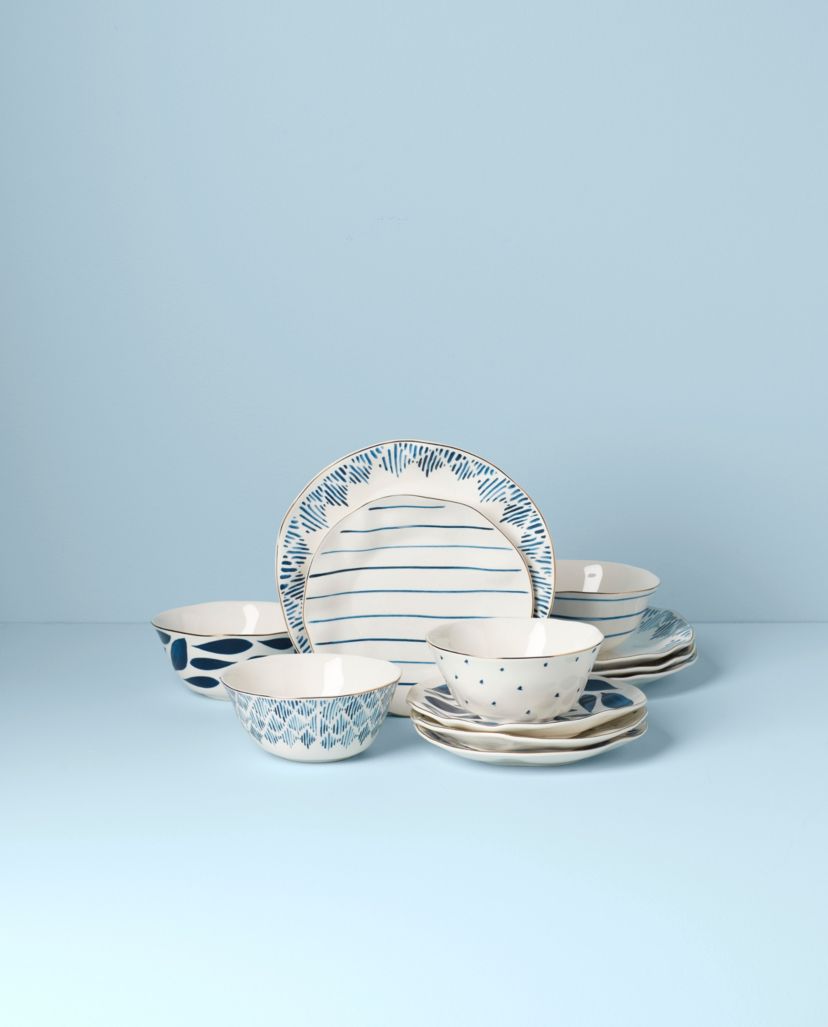 Blue Bay 12-Piece Dinnerware Set