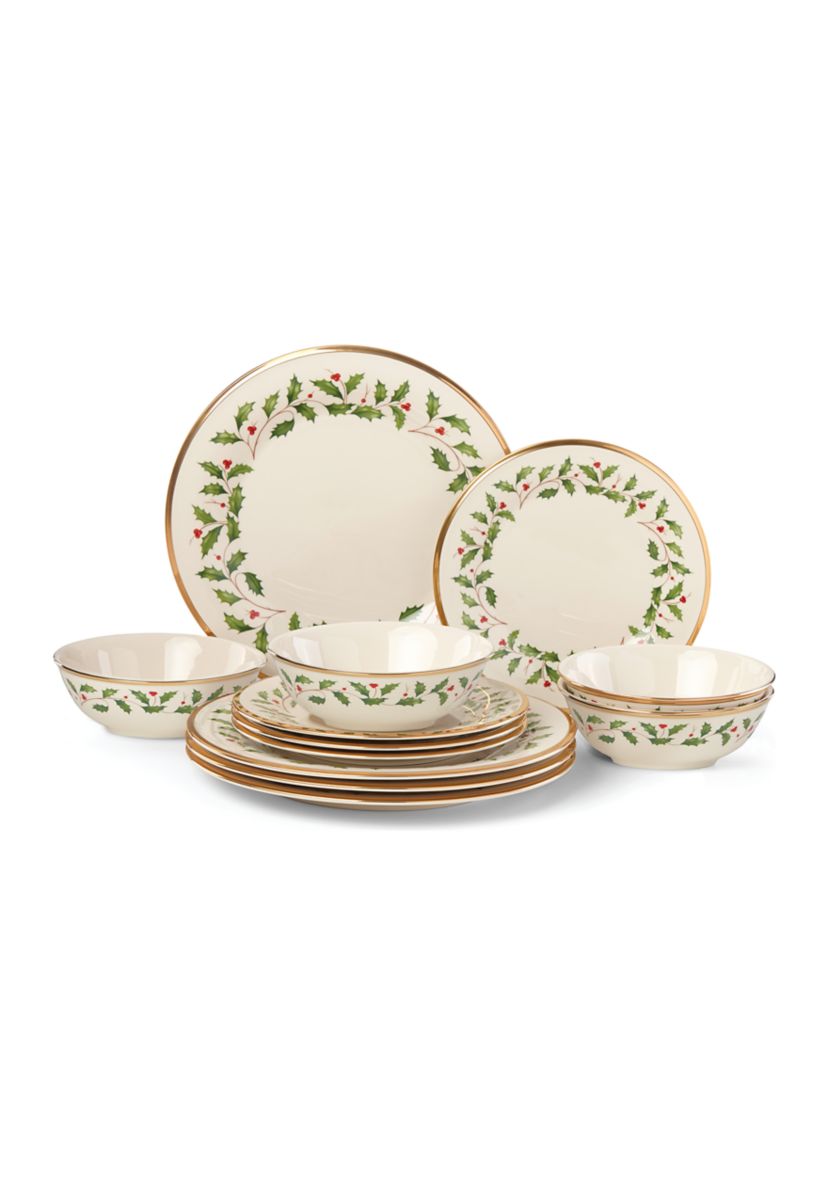 Holiday 12-Piece Plate & Bowl Set