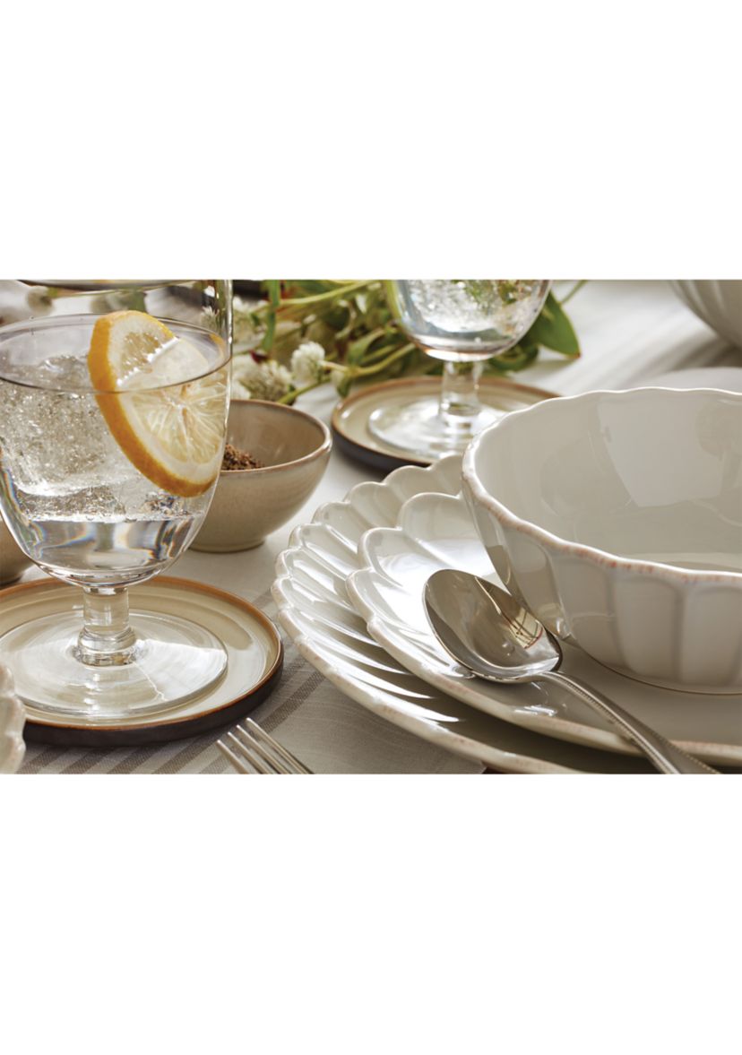 French Perle Scallop 12-Piece Dinnerware Set