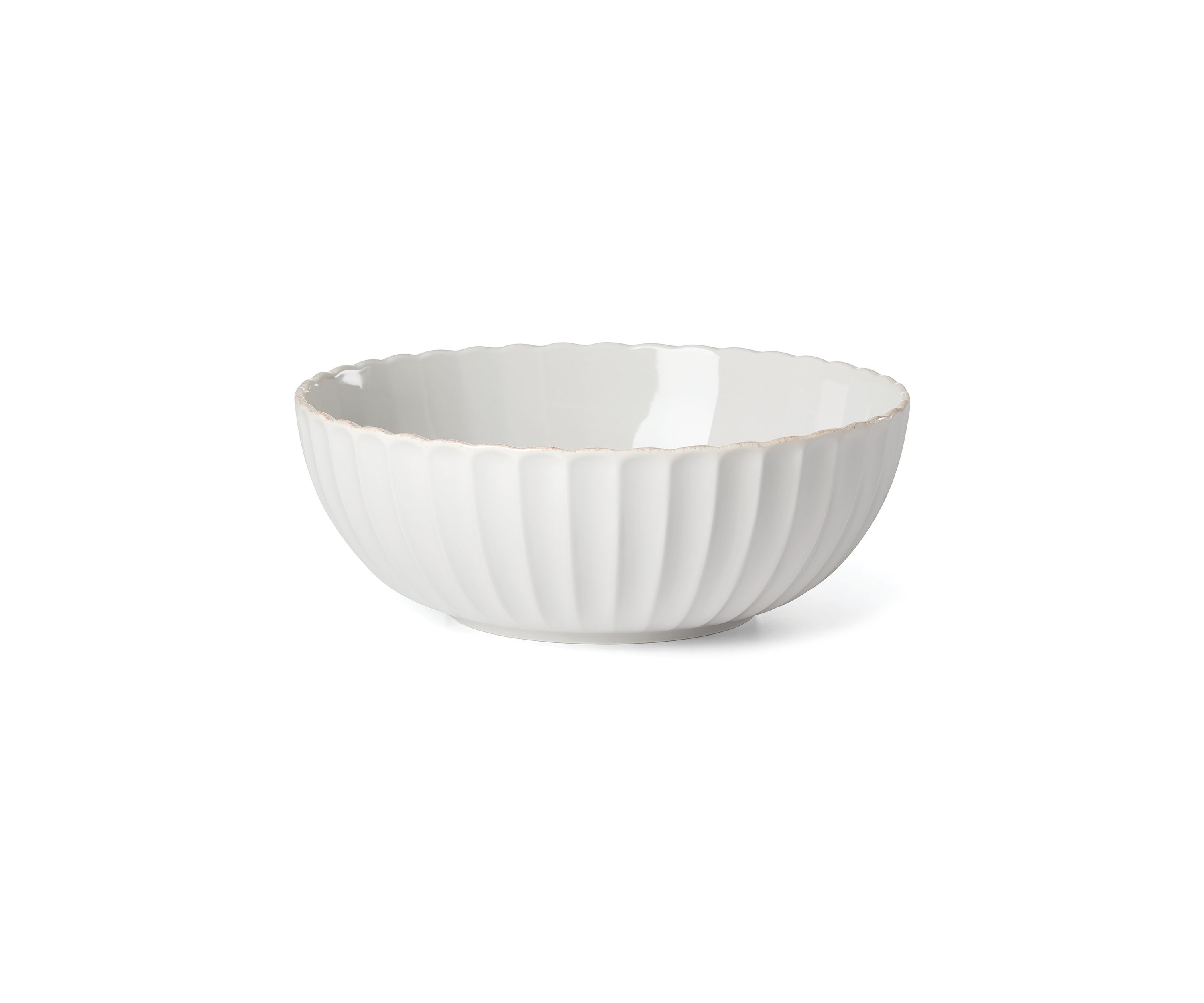 French Perle Scallop Serving Bowl