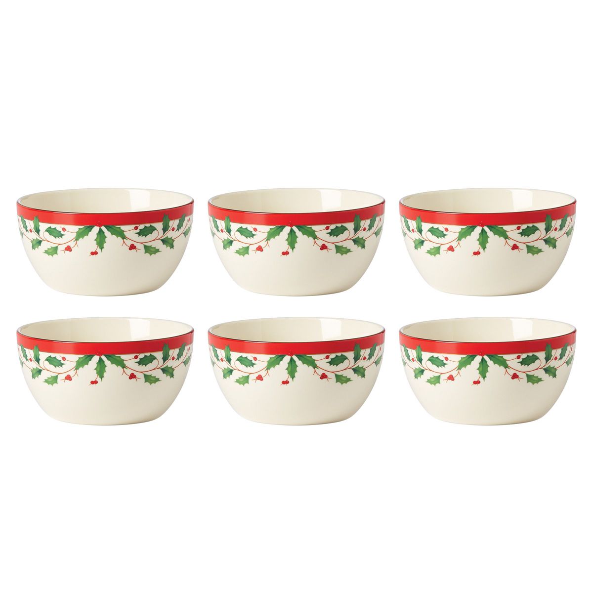 Holiday 6-Piece Dessert Bowl Set
