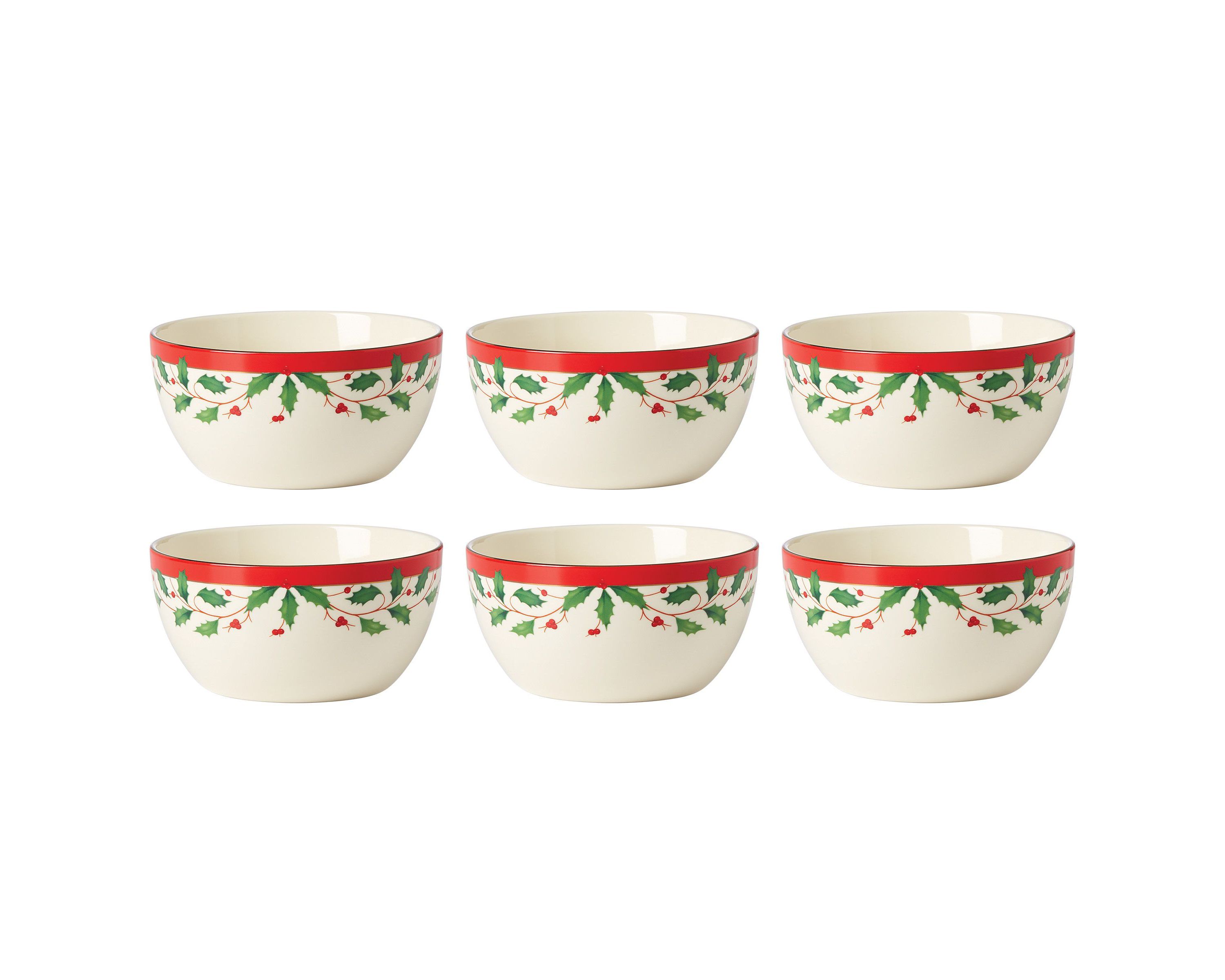 Holiday 6-Piece Dessert Bowl Set