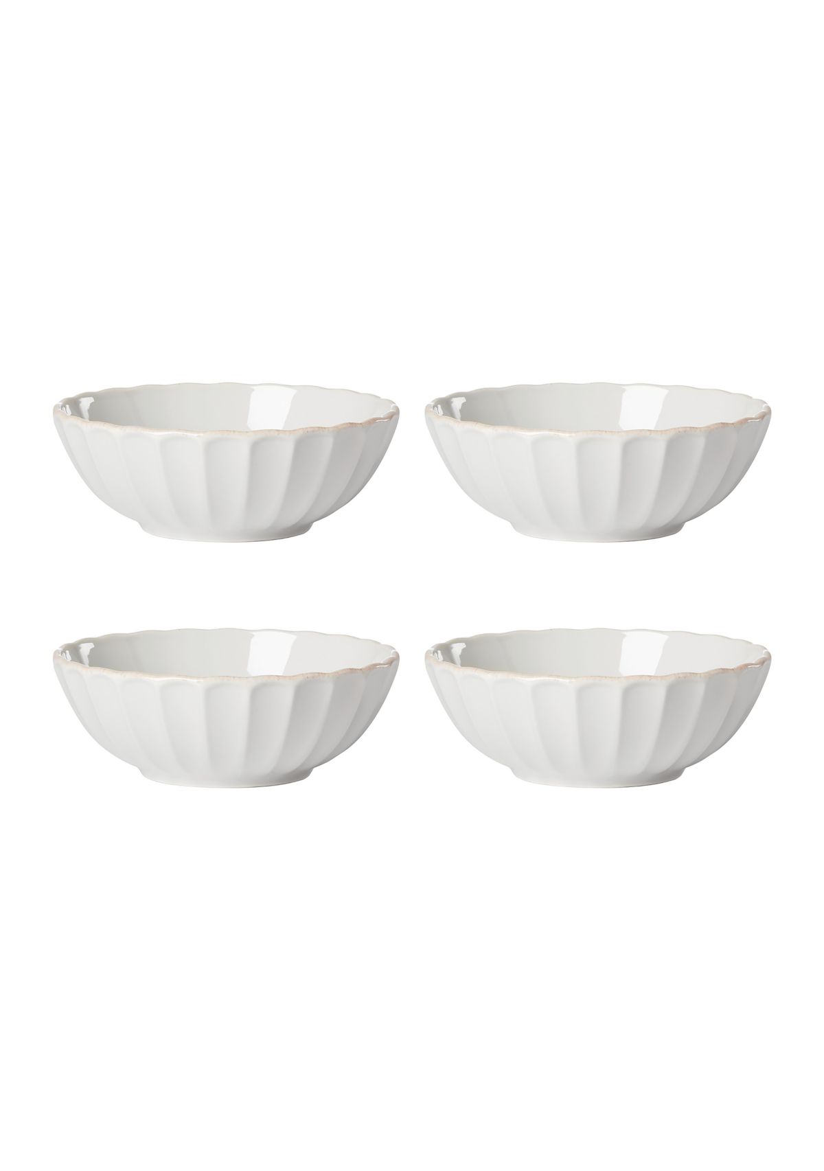 French Perle Scallop Bowl Set of 4
