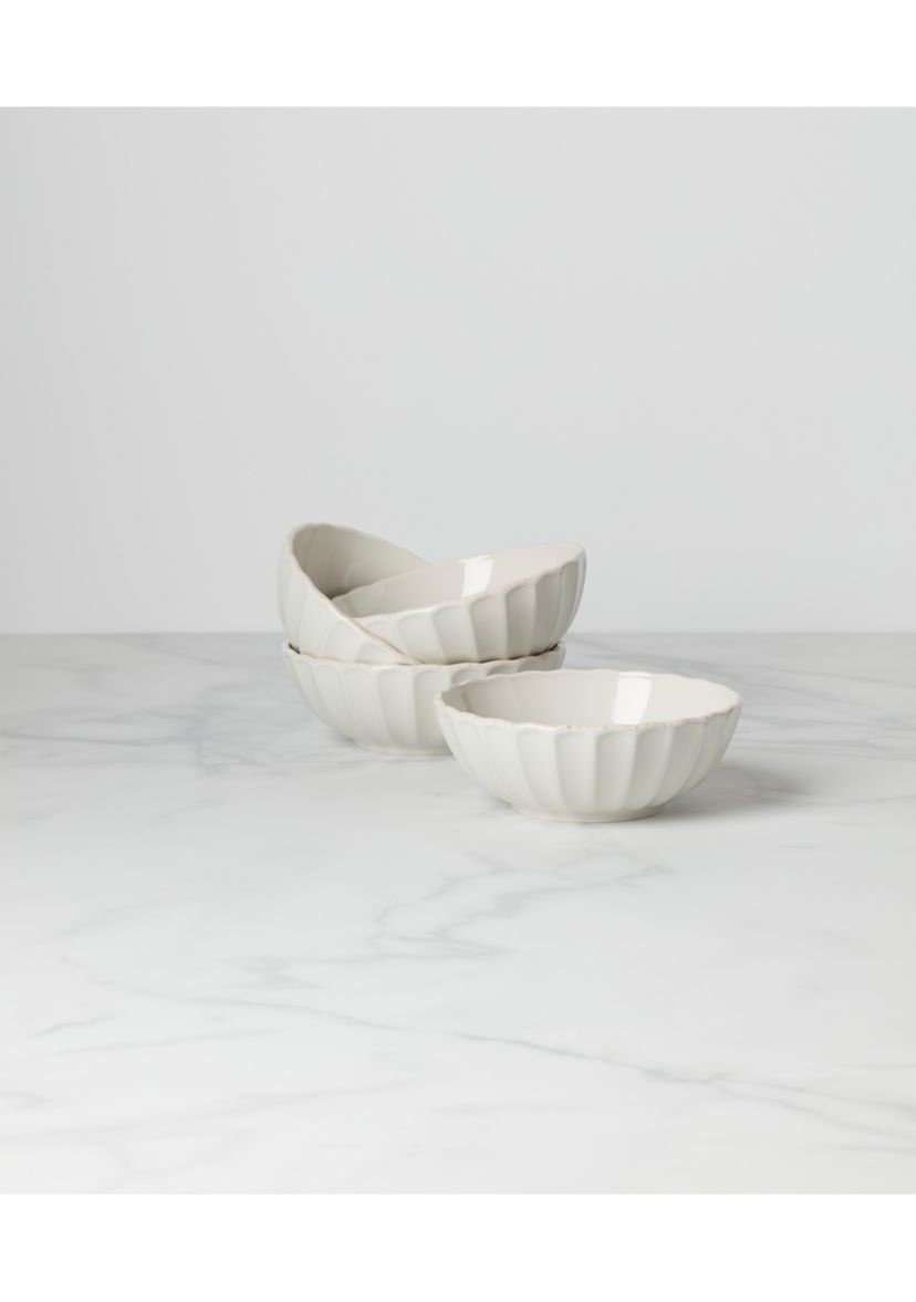 French Perle Scallop Bowl Set of 4