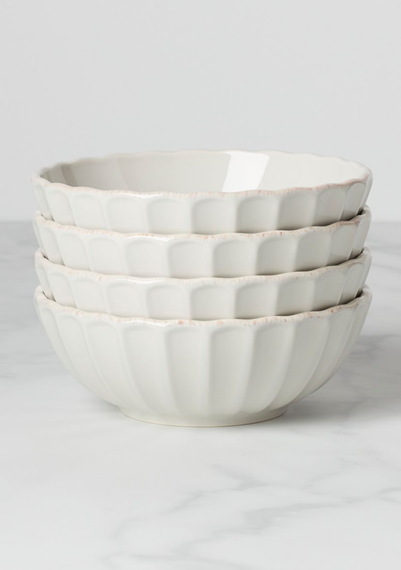 French Perle Scallop Bowl Set of 4