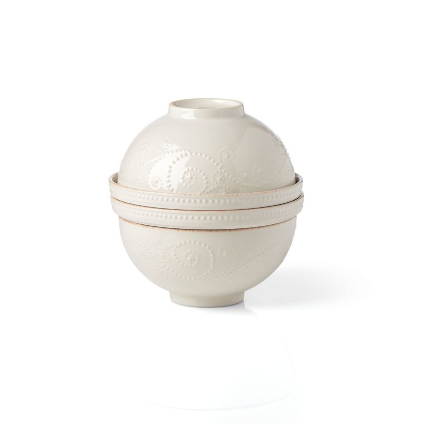 French Perle Luna 8-Piece Nesting Dinnerware Set