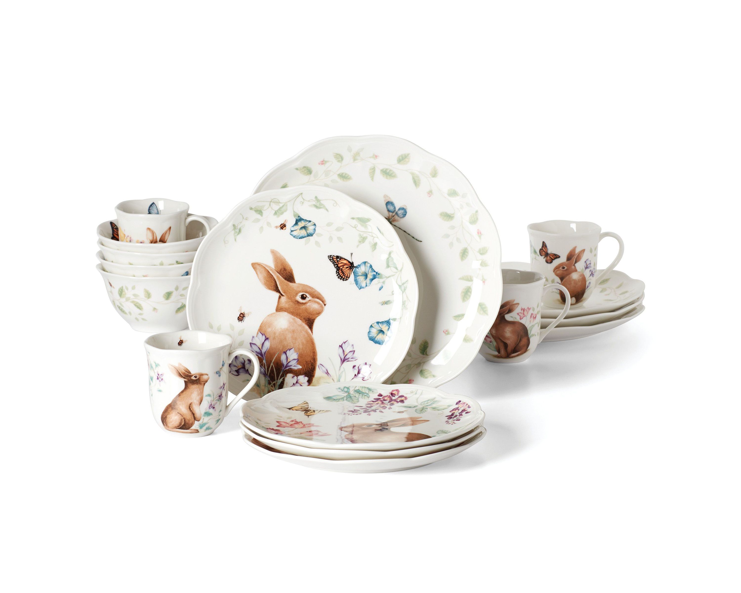 Butterfly Meadow Bunny 16-Piece Set