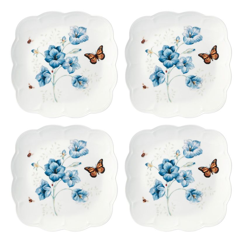 Butterfly Meadow Square 4-Piece Dinner Plates
