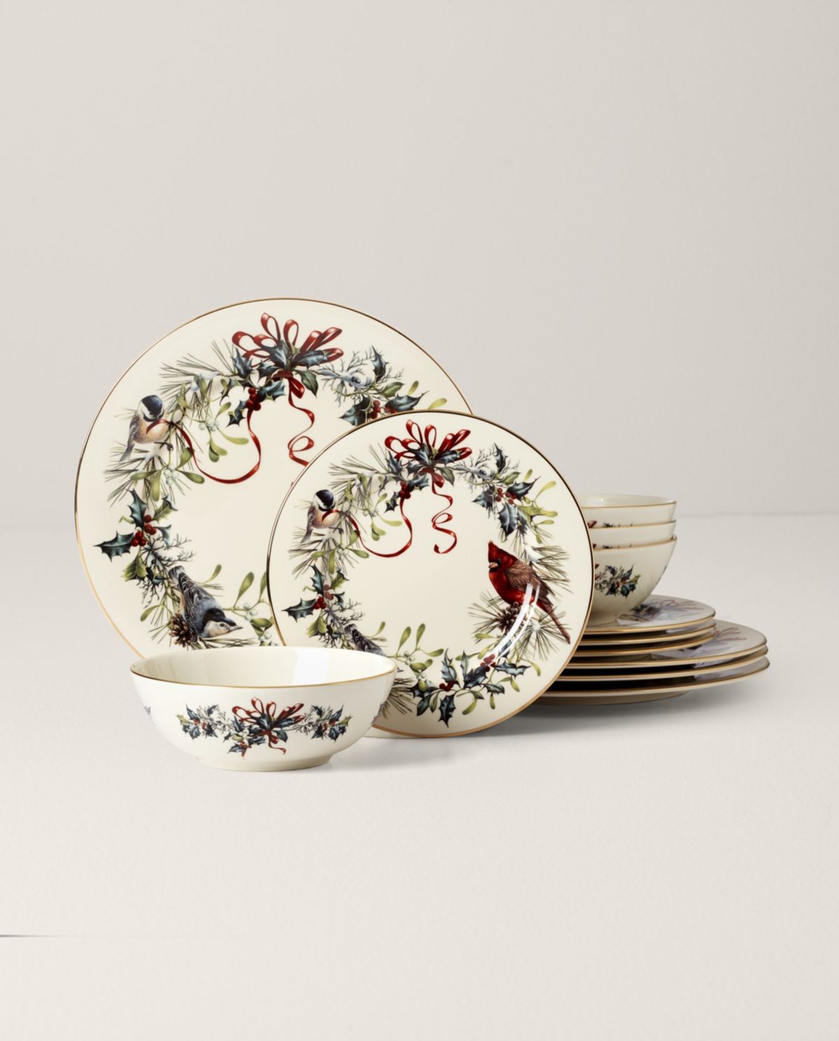 Winter Greetings 12-Piece Dinnerware Set