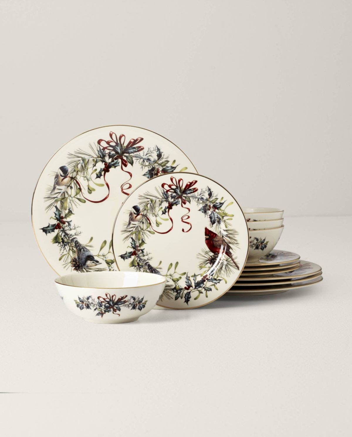 Winter Greetings 12-Piece Dinnerware Set