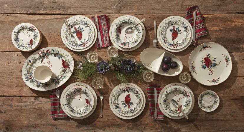 Winter Greetings 12-Piece Dinnerware Set