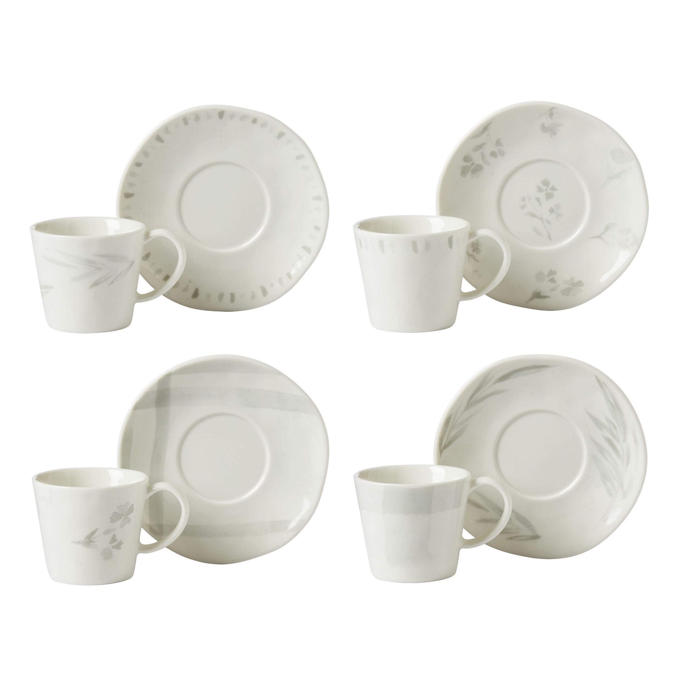 Oyster Bay 8-Piece Espresso Cup & Saucer Set