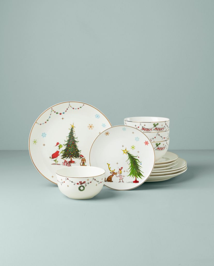 Merry Grinchmas 12-Piece Dinnerware Set