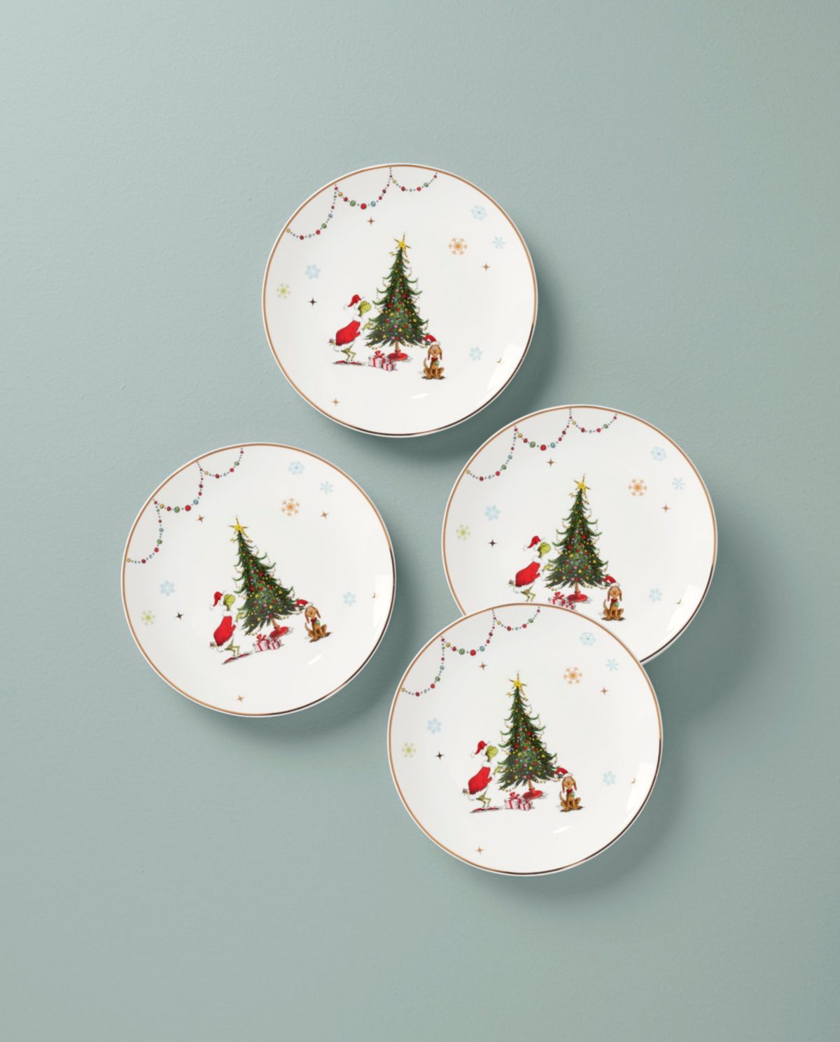 Merry Grinchmas Dinner Plates, Set of 4