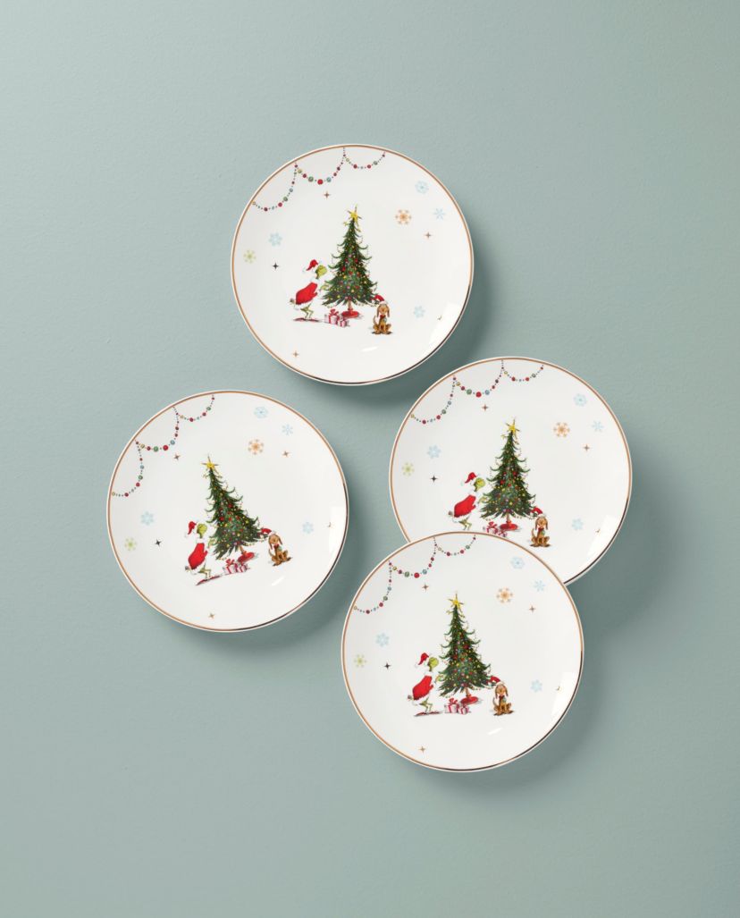 Merry Grinchmas Dinner Plates, Set of 4
