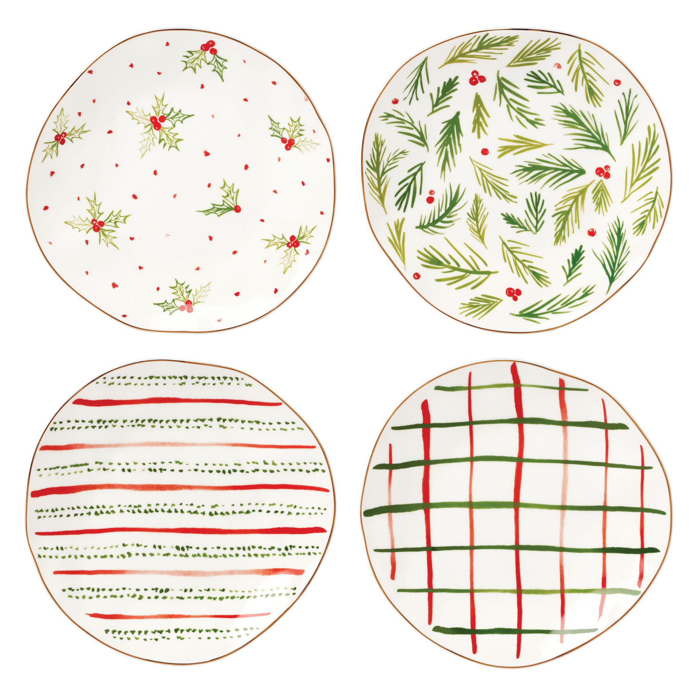 Bayberry Dessert Plates, Set of 4