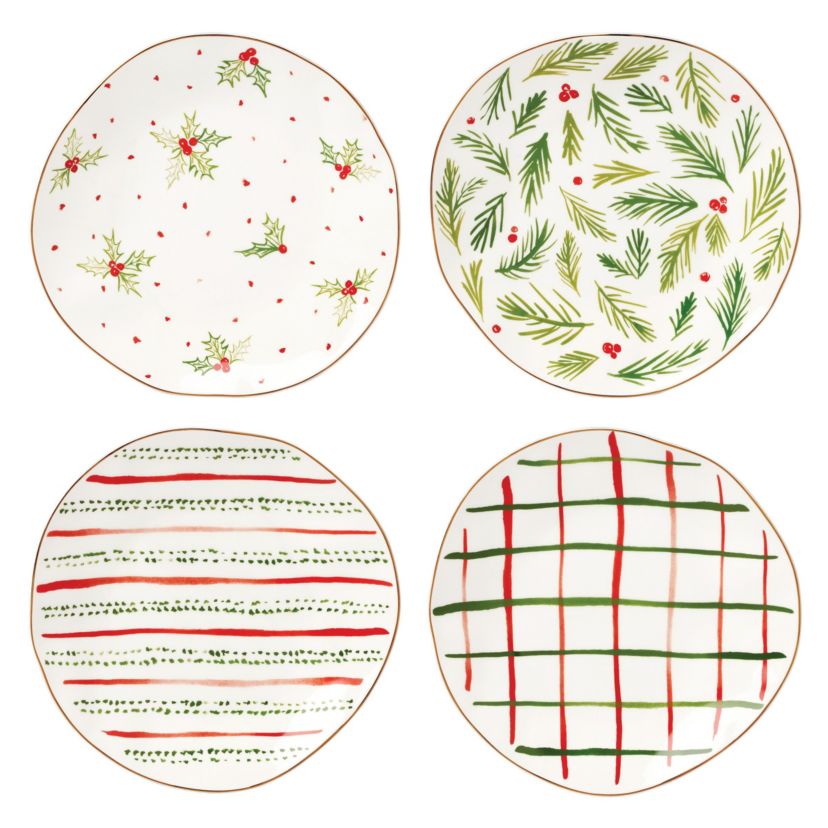 Bayberry Dessert Plates, Set of 4