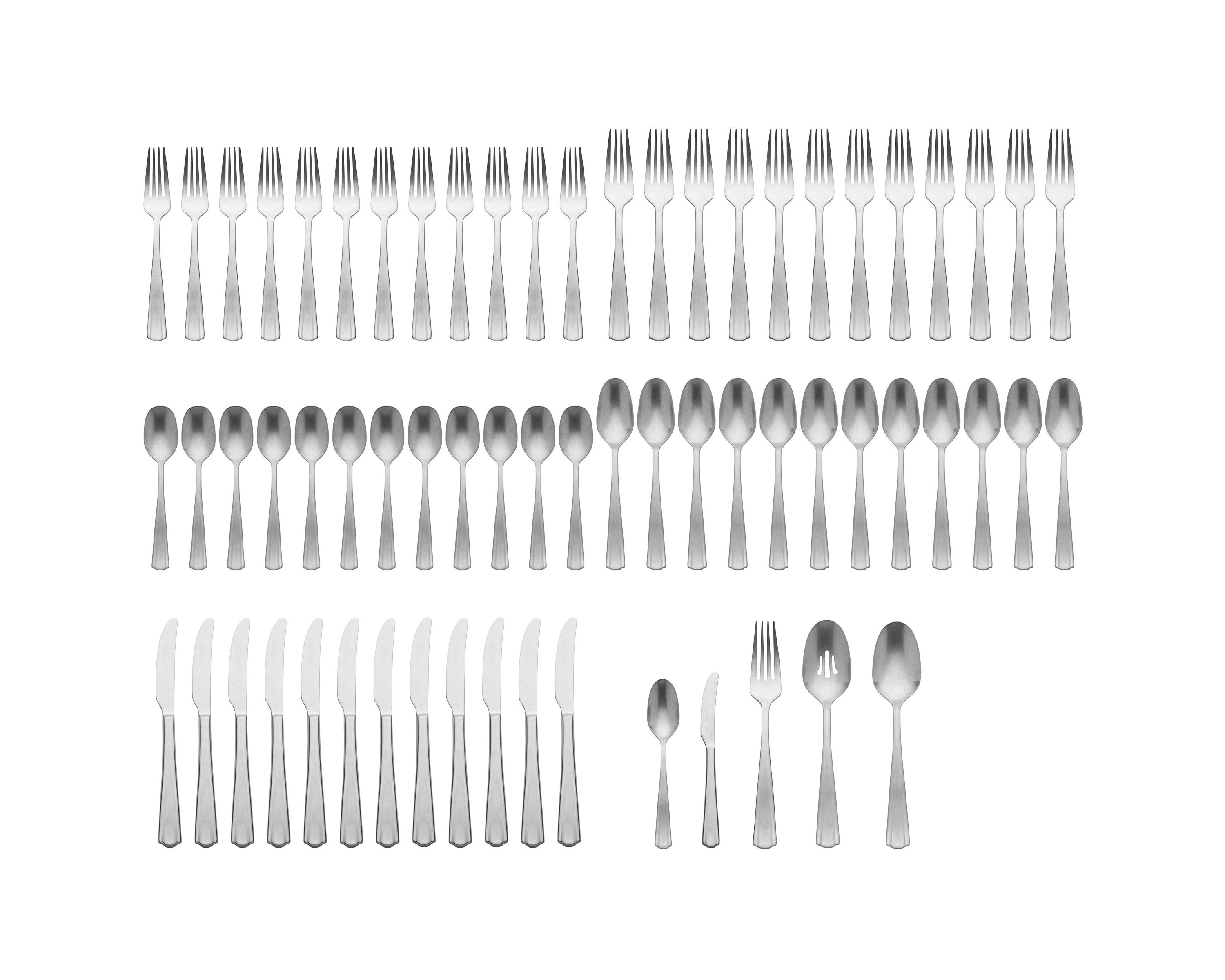 French Perle Scallop 65-Piece Flatware Set
