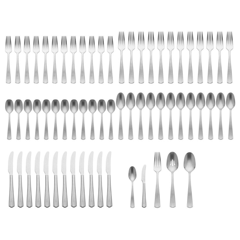 French Perle Scallop 65-Piece Flatware Set