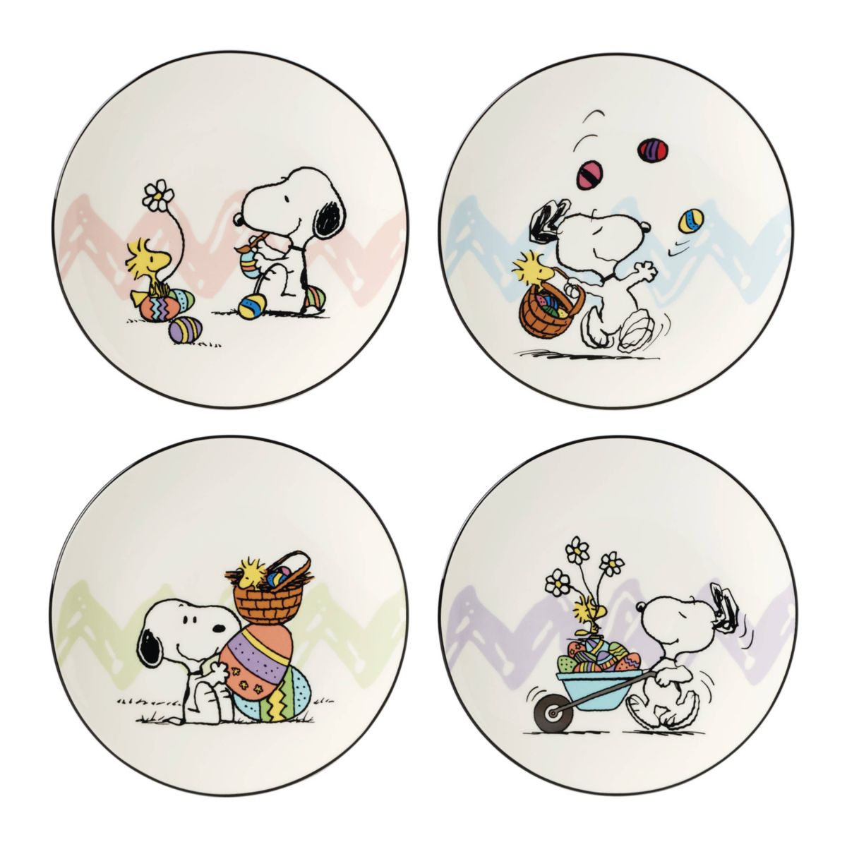 Peanuts 4-Piece Easter Accent Plates Set