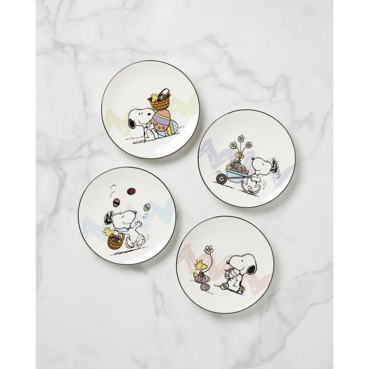 Peanuts 4-Piece Easter Accent Plates Set