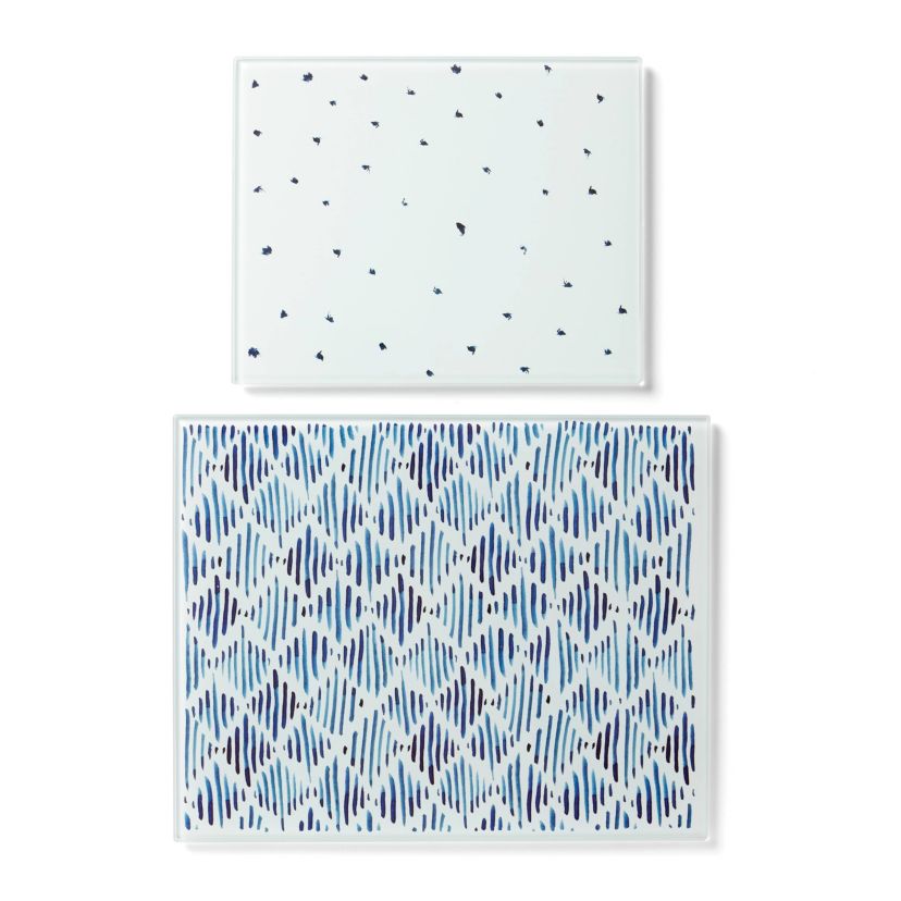 Blue Bay 2-Piece Glass Cutting Board Set