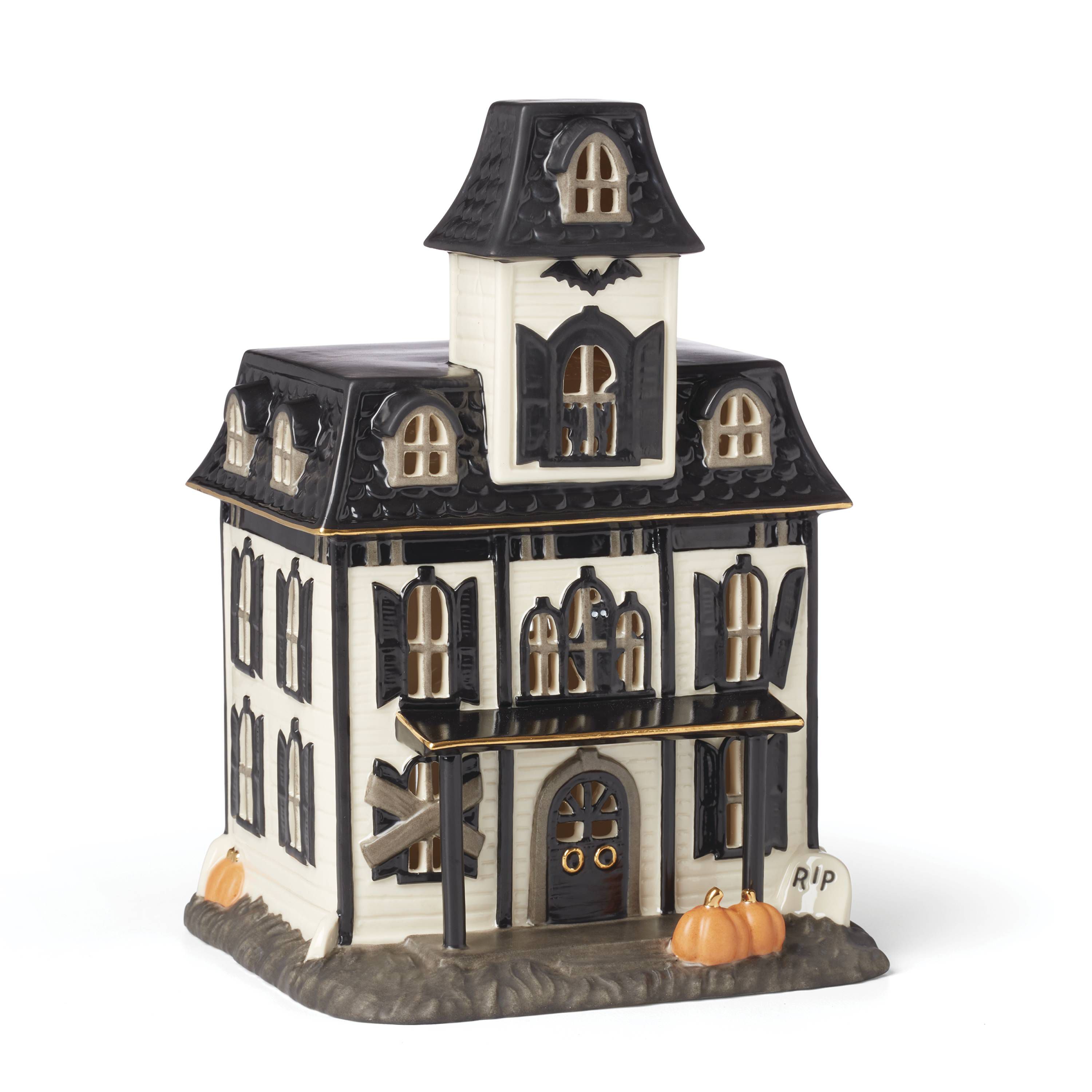 Vintage Halloween Light-Up House Figurine