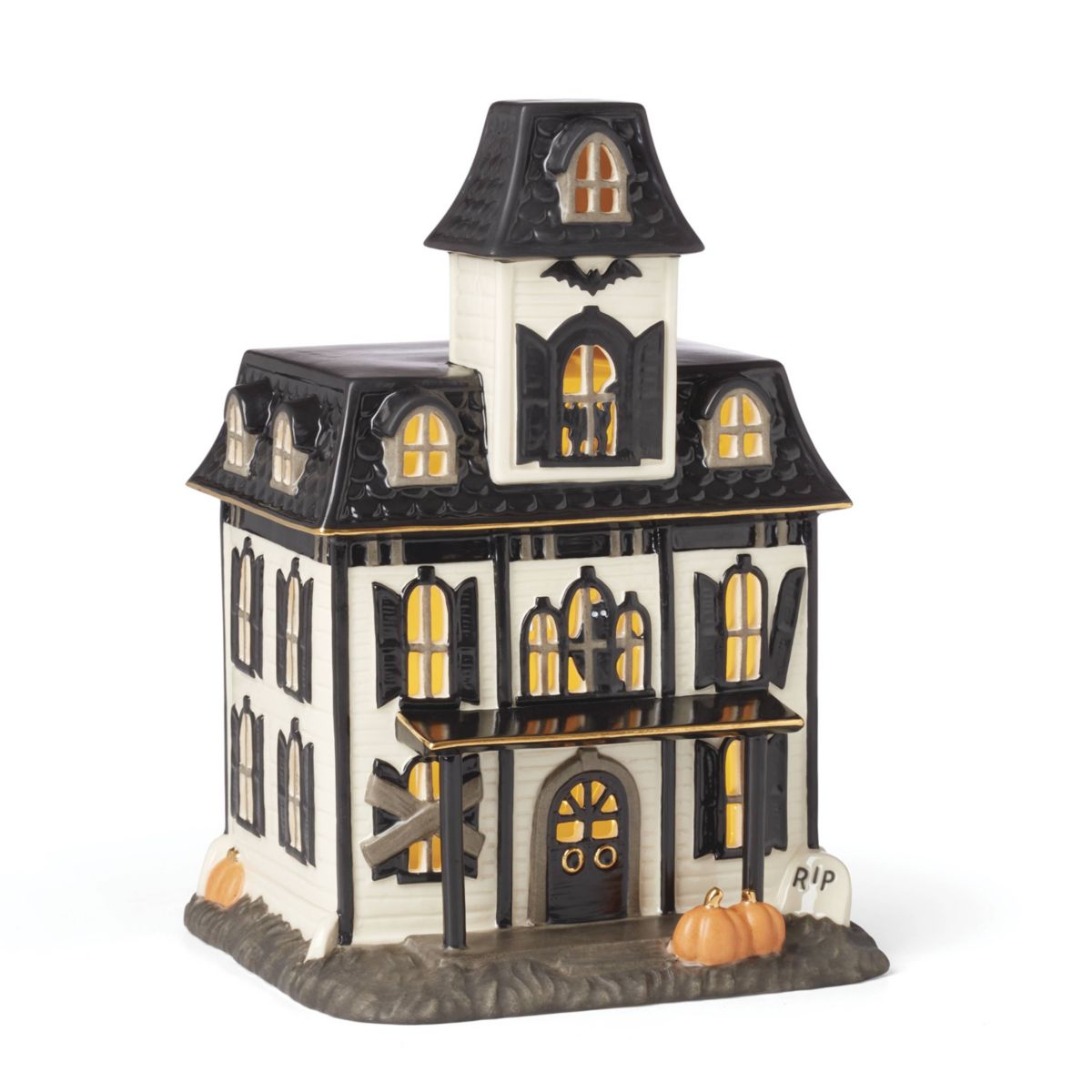 Vintage Halloween Light-Up House Figurine