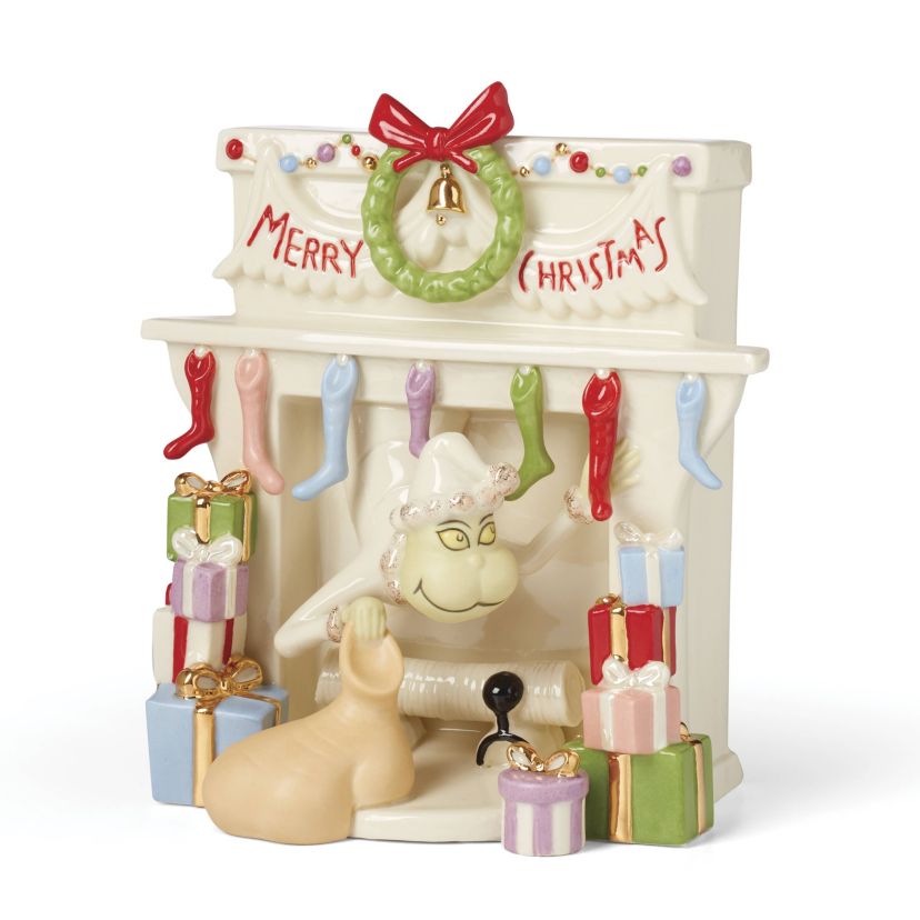 Grinch Stealing Stockings Figurine
